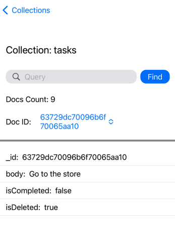 Screenshot of Ditto tasks collection