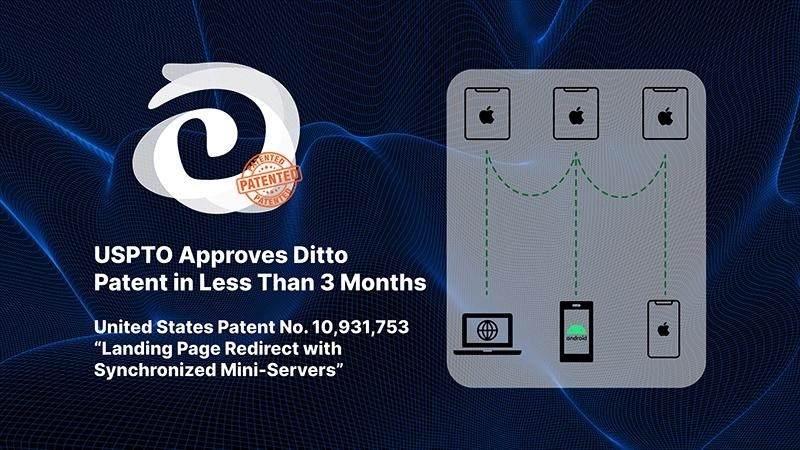 USPTO approves Ditto patent in less than 3 months