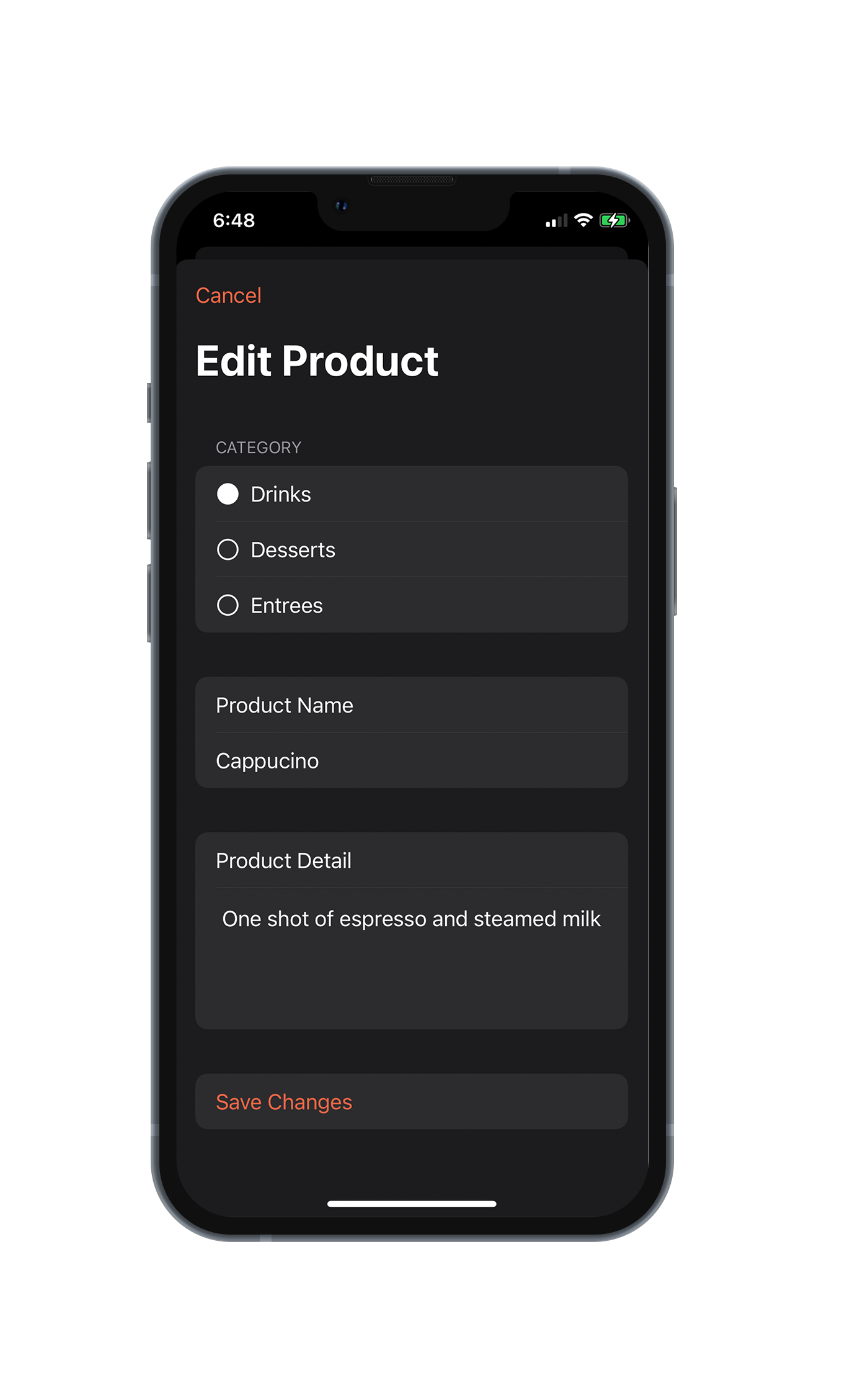 Edit Product example using Ditto